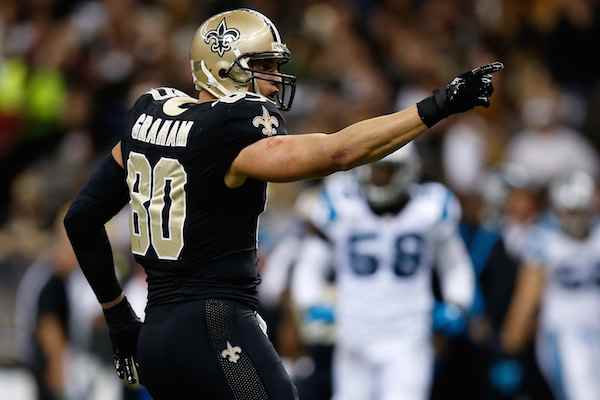 Jimmy Graham lined up in the slot on two-thirds of the snaps he played last season. (Chris Graythen/Getty)